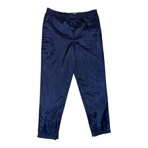 Vintage TAILS windbreaker pants blue bottom zip XL loose track pants